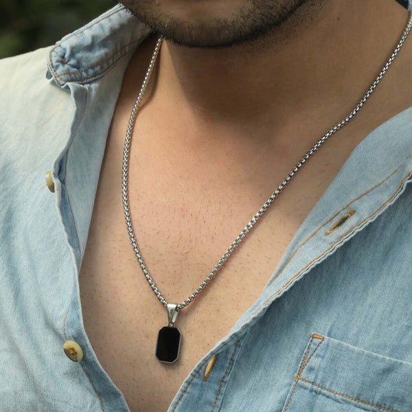 Midnight Crest Pendant Necklace