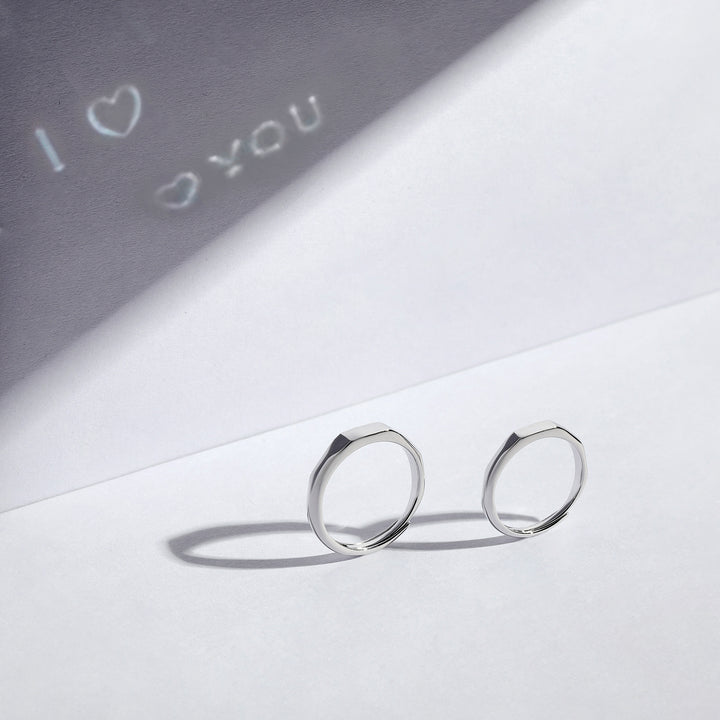 Couple's Sunlight Message Ring