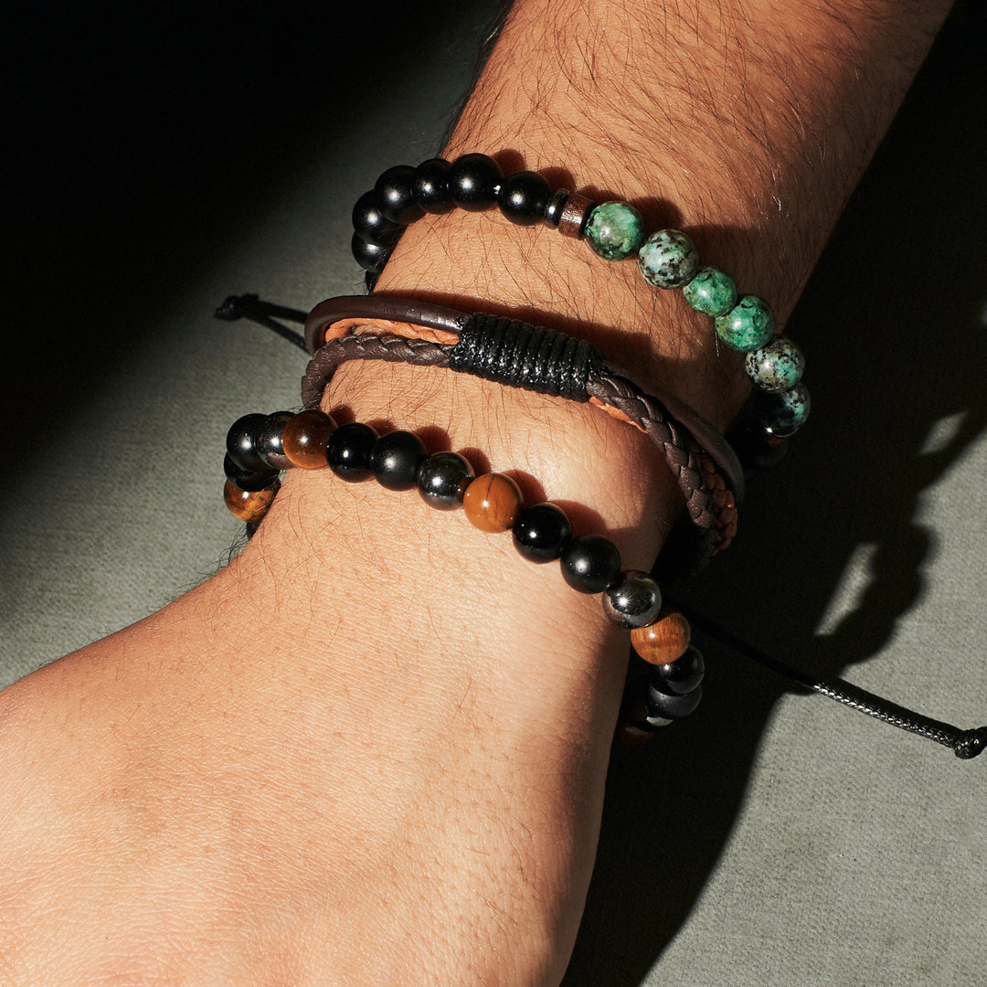 Set of 3 Blood stone Bracelets | Salty