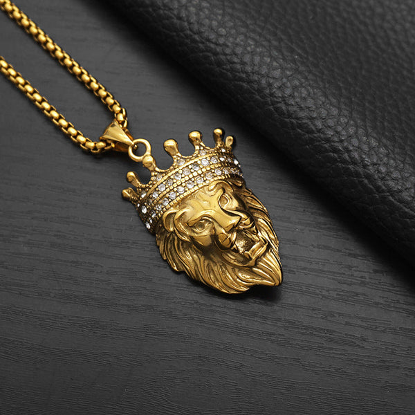 Leo Gold King Pendant
