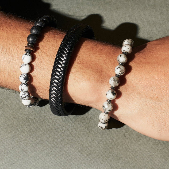 Set of 3 Volcanic Healing Stone Bracelets | Salty