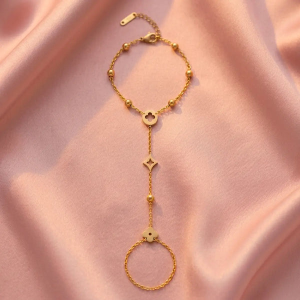 2in1 Clover Royal Shine Ring Bracelet