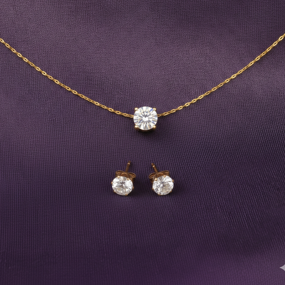 Midnight Orbit Necklace & Stud Set
