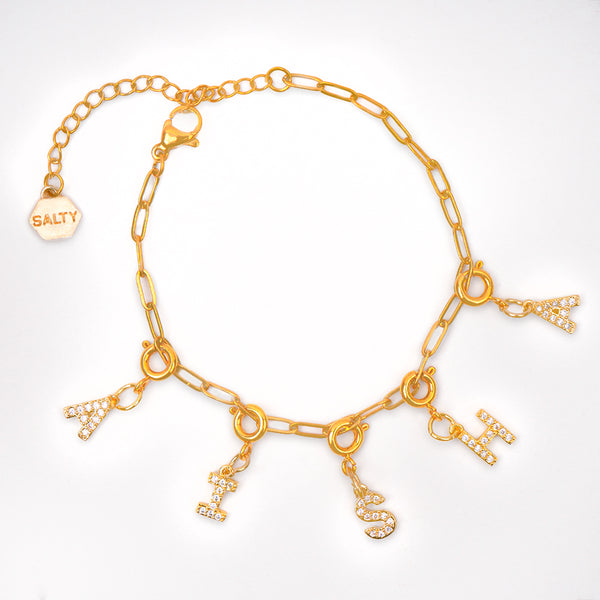 Personalized Alphabet Charm Bracelet
