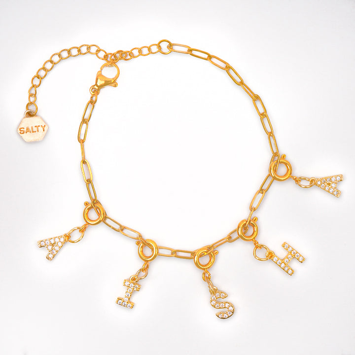 Personalized Alphabet Charm Bracelet
