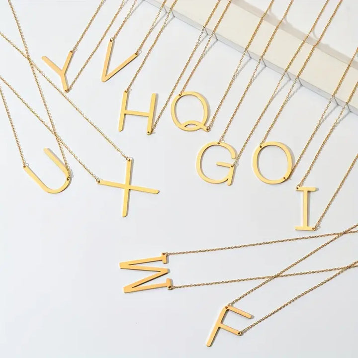 Chic Alphabet Golden Necklace - Salty Accessories