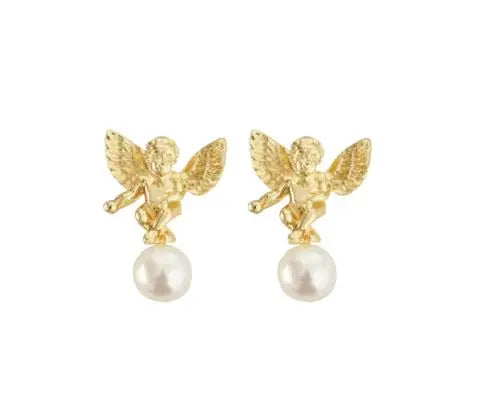 Cupid's Love Pearl Drop Earrings - Salty Accessories