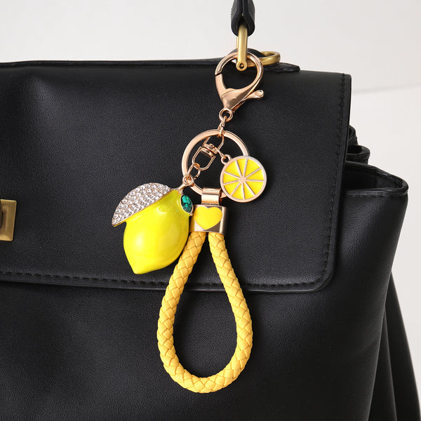 Zestie Lemon Bag Charm - Yellow