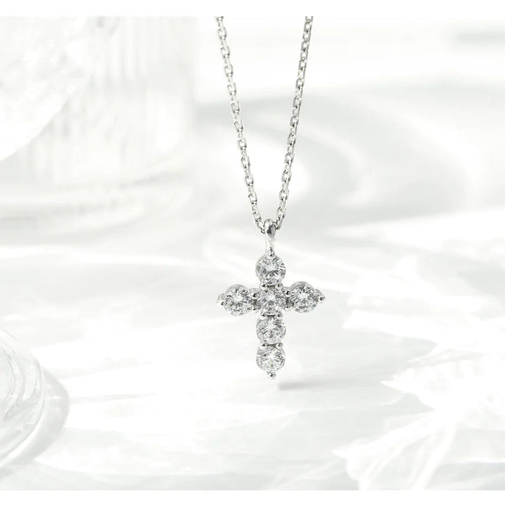 Diamond Filled Silver Cross - Salty Accessories