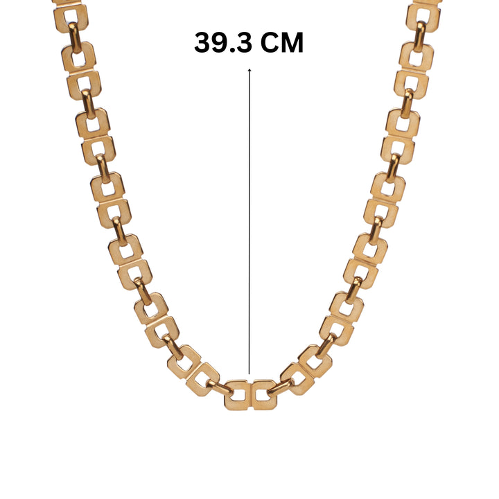 Geometric Chain Gold Necklace