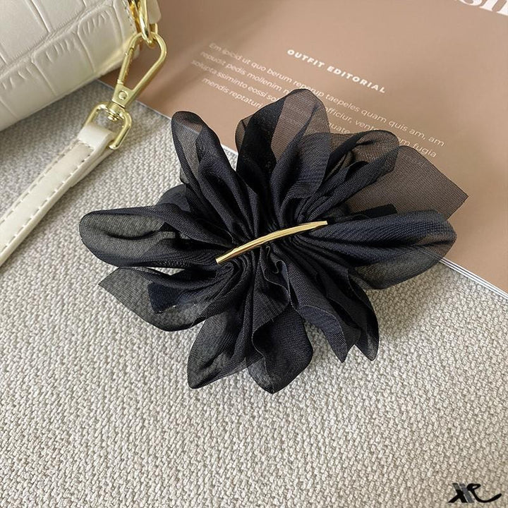 Midnight Ruffle Hair Pin