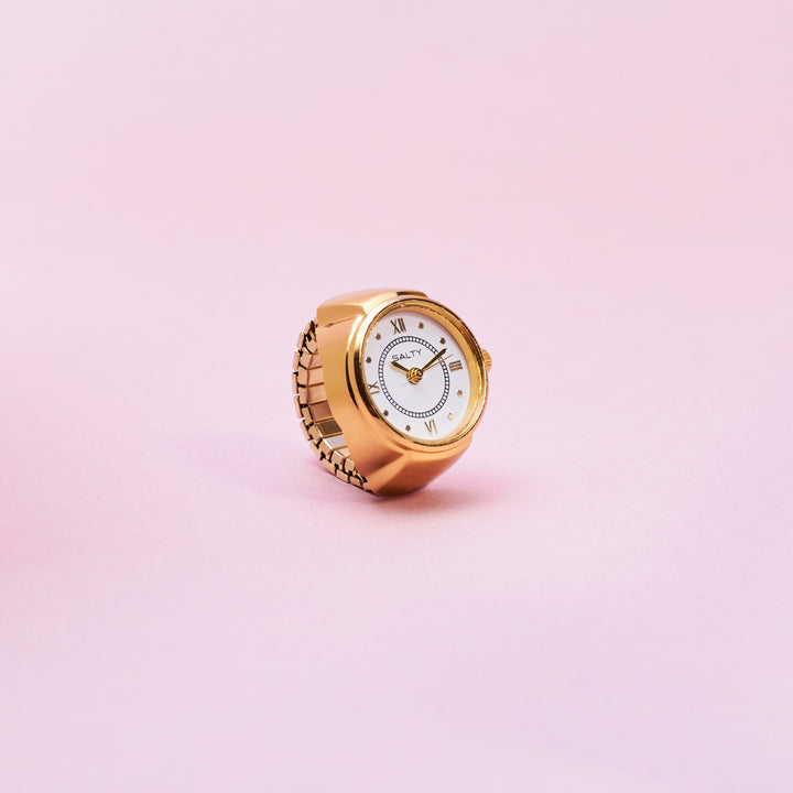 Girl Boss Salty Watch Ring - Gold