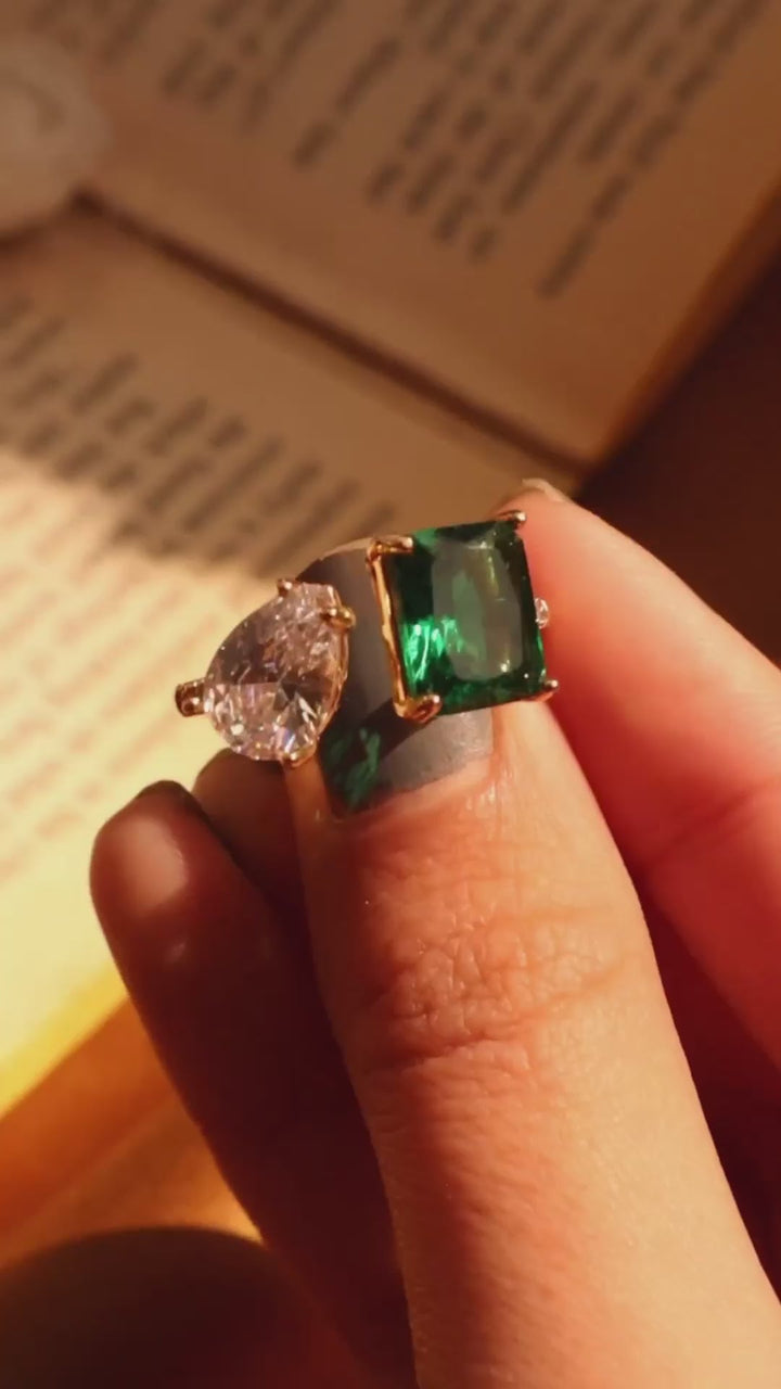 Diamond Cut Mismatch Ring - Salty Accessories