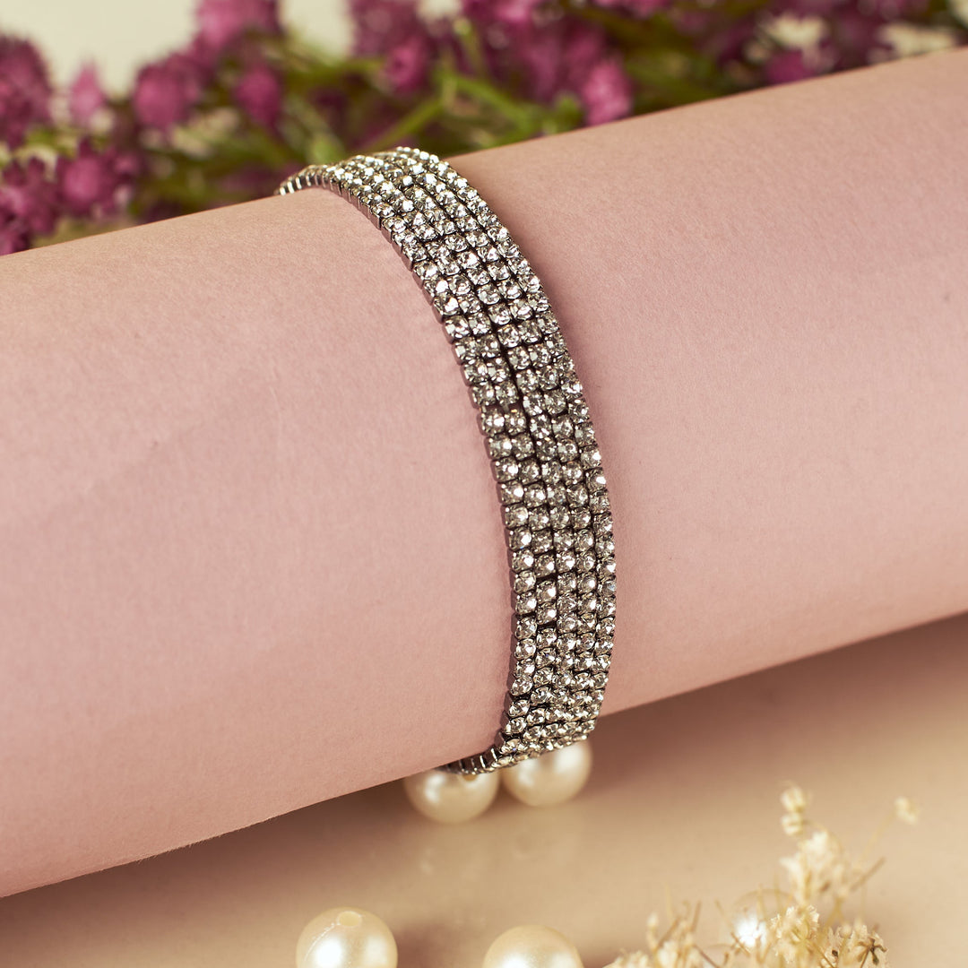 Pewter Stretchable Bands (Set of 5)