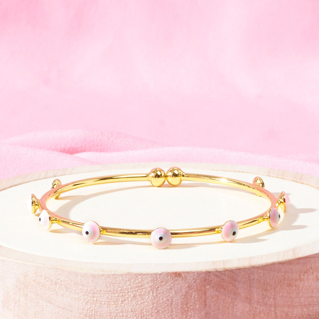 Traditional Pink Evil Eye Bangle