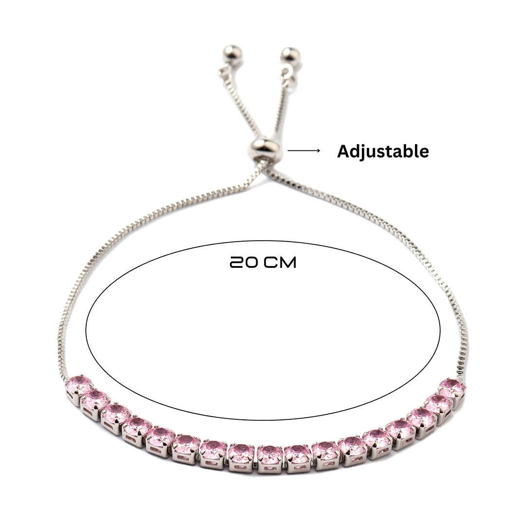 Aeri Pink Tennis Bracelet - Salty Accessories