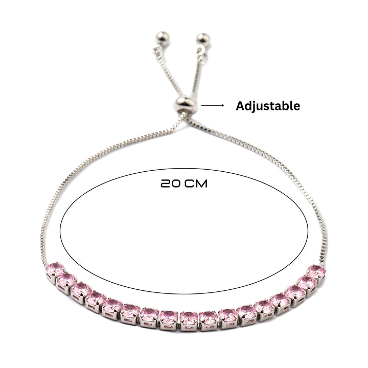 Aeri Pink Tennis Bracelet - Salty Accessories