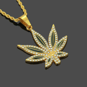 Cannabis Leaf Golden Chain