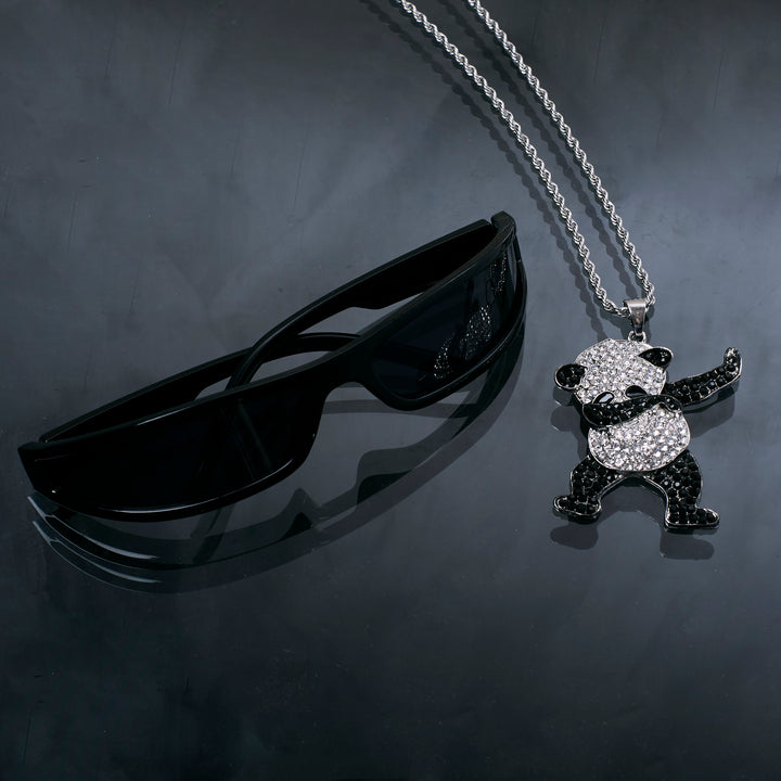 Savage Panda Chain and Sunglasses Set