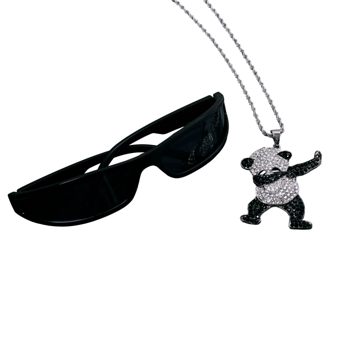 Savage Panda Chain and Sunglasses Set