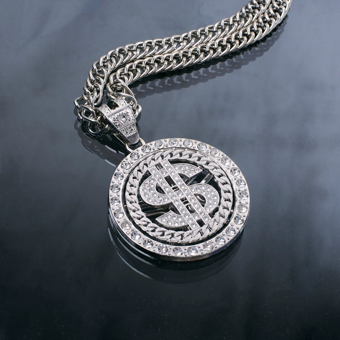 The dollar sign Chain and Micro Sunglasses  Combo