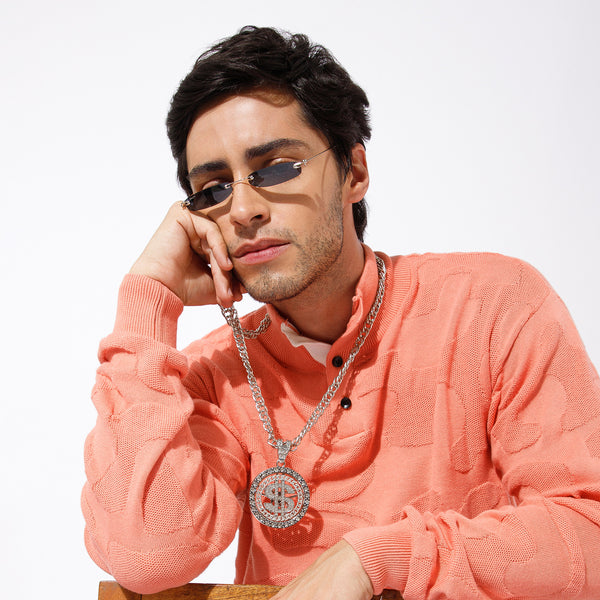 The dollar sign Chain and Micro Sunglasses  Combo