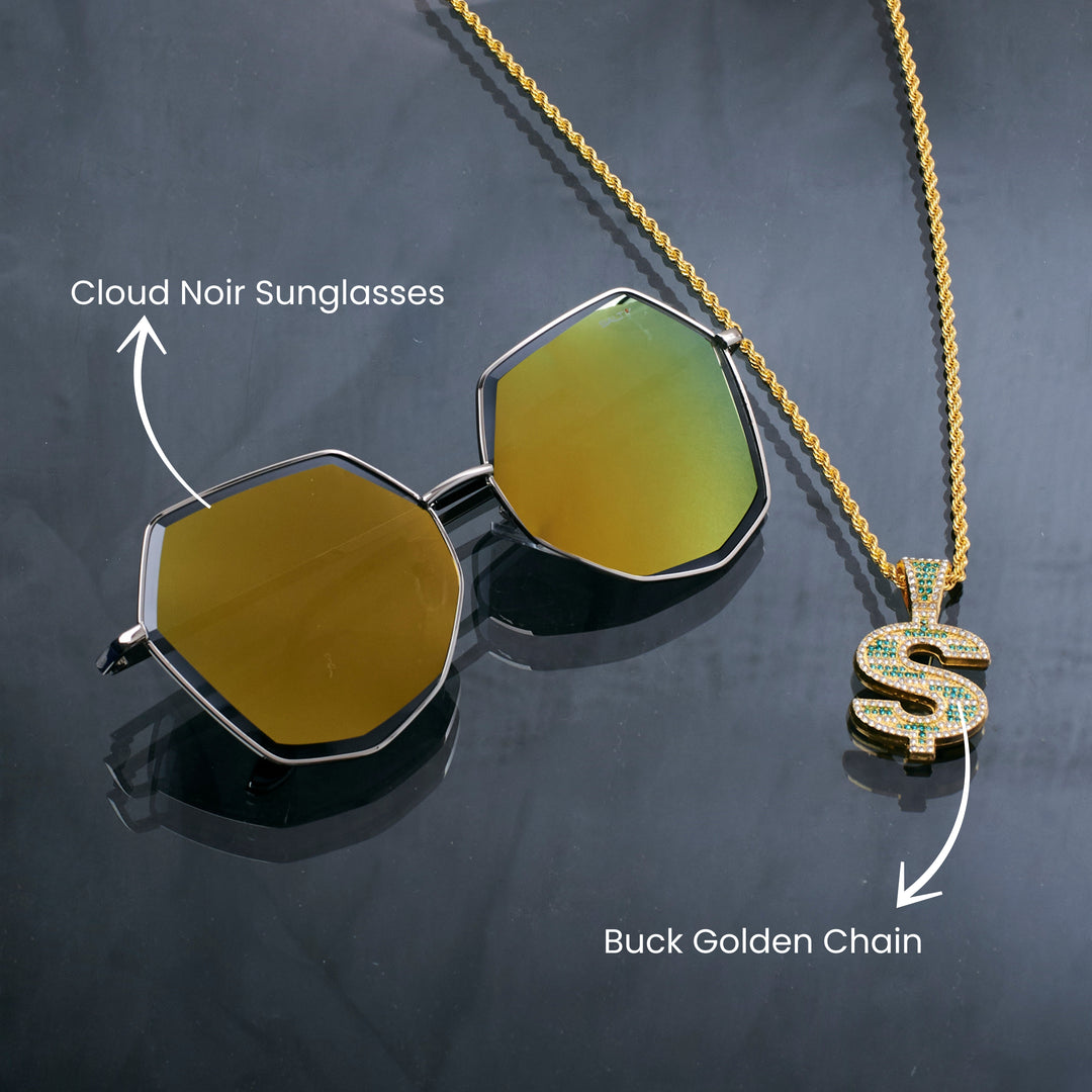 Dollar Dominion Chain and Sunglasses Combo