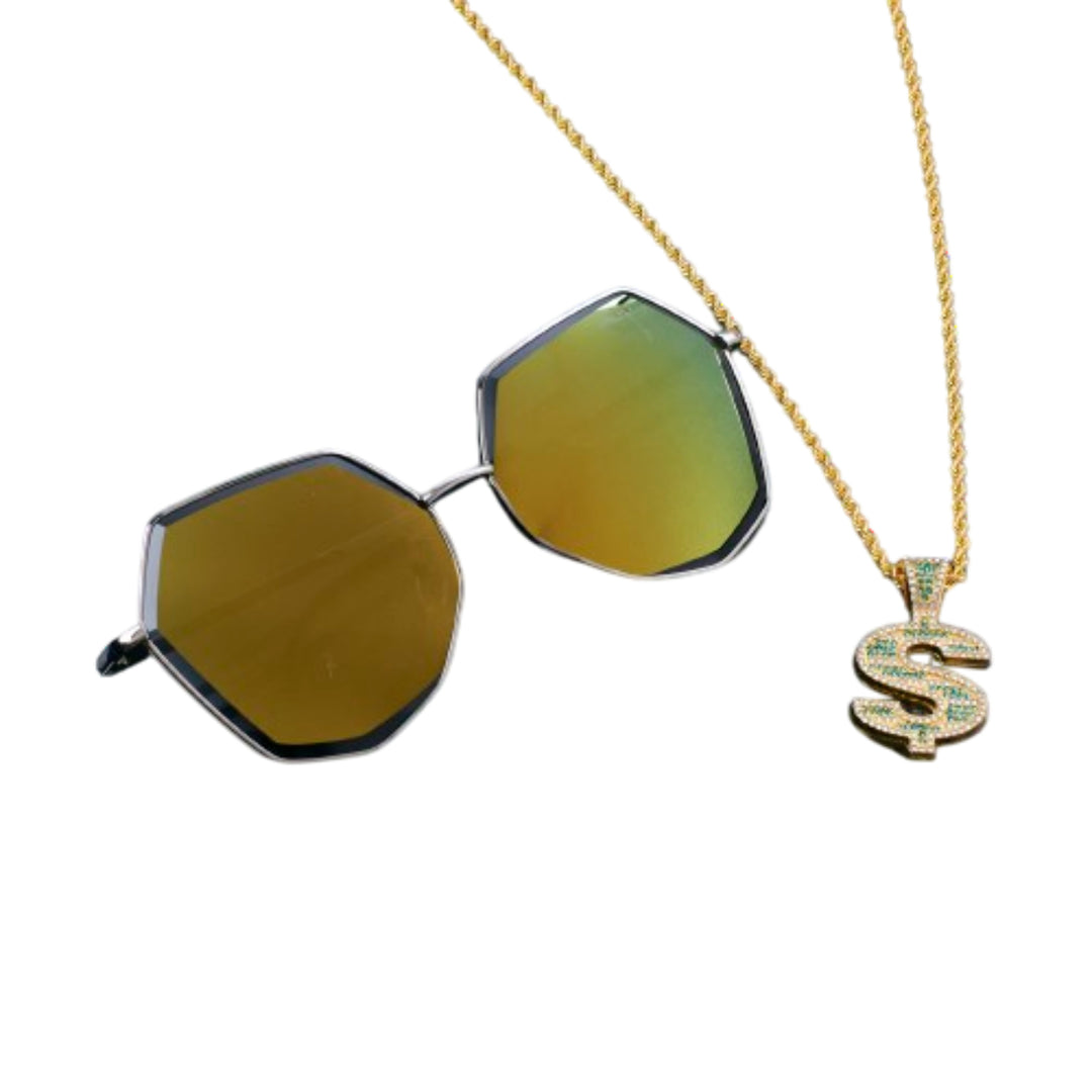 Dollar Dominion Chain and Sunglasses Combo
