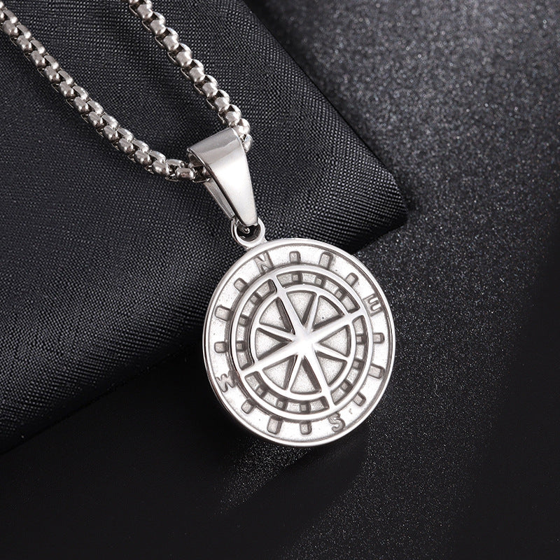 Northern Lights Silver Compass Chain - Salty Accessories