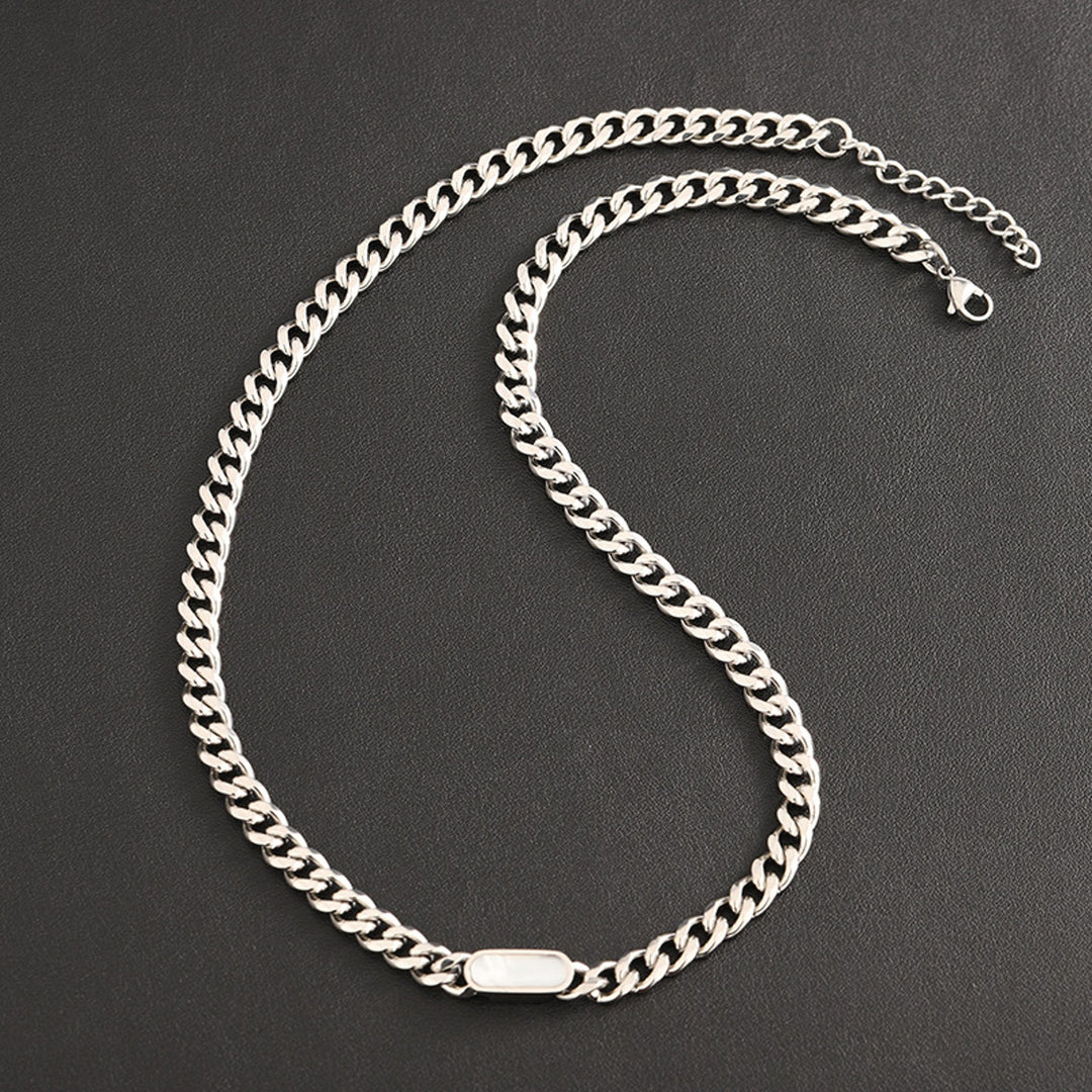 Titan ID Cuban Chain Necklace - White