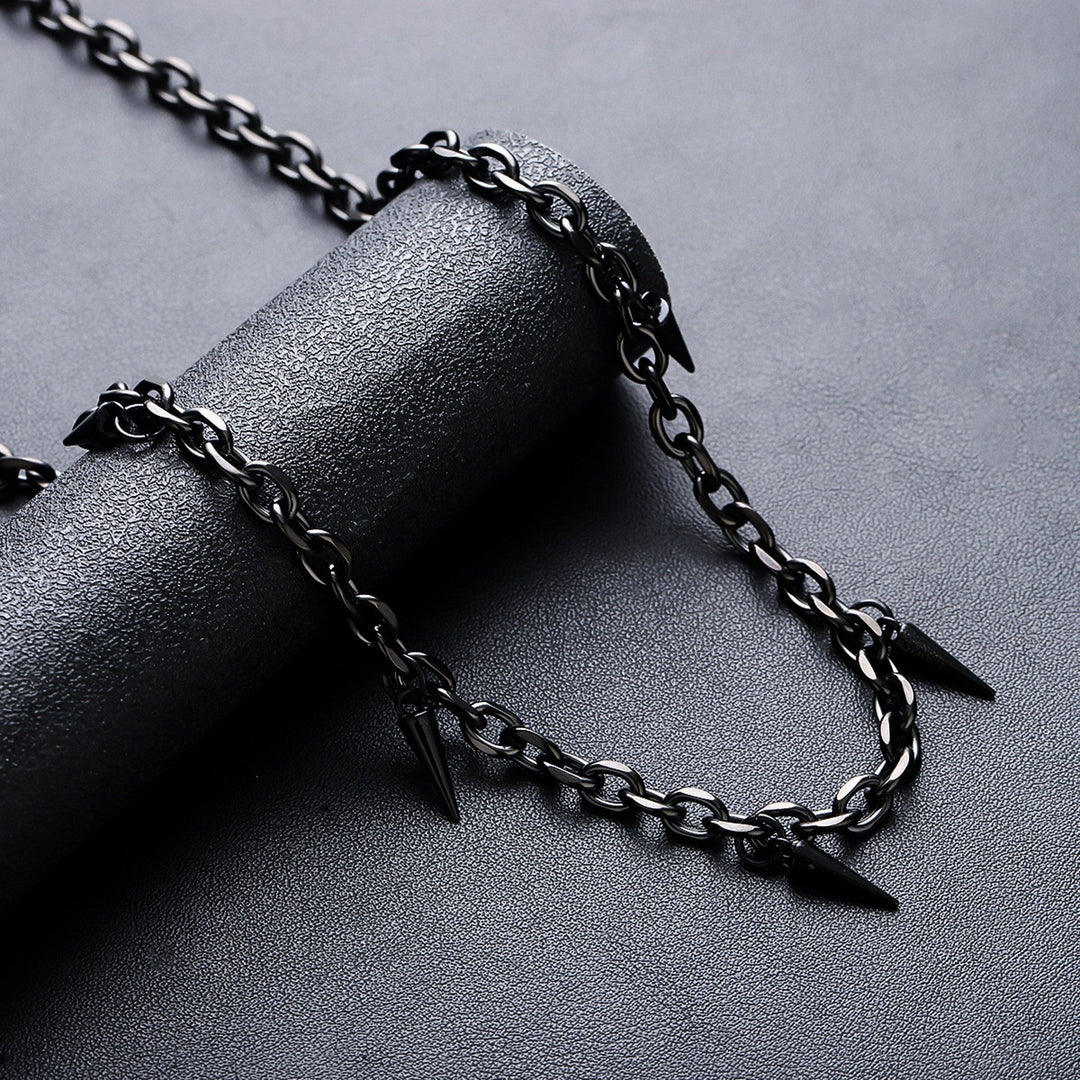 Rogue Spike Chain Necklace - Black | Salty
