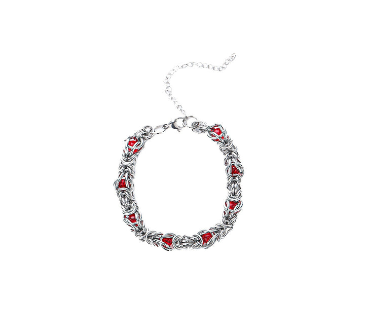Lantern Weave Bracelet - Red | Salty