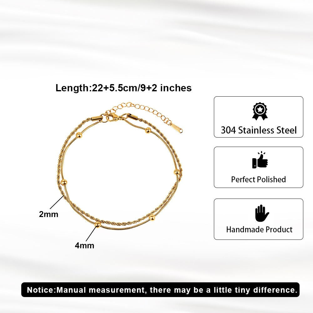 Golden Whisper Anklet | Salty