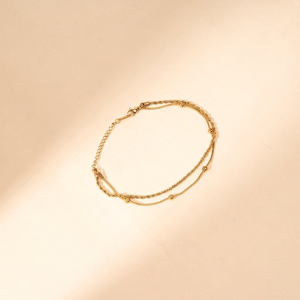 Golden Whisper Anklet | Salty