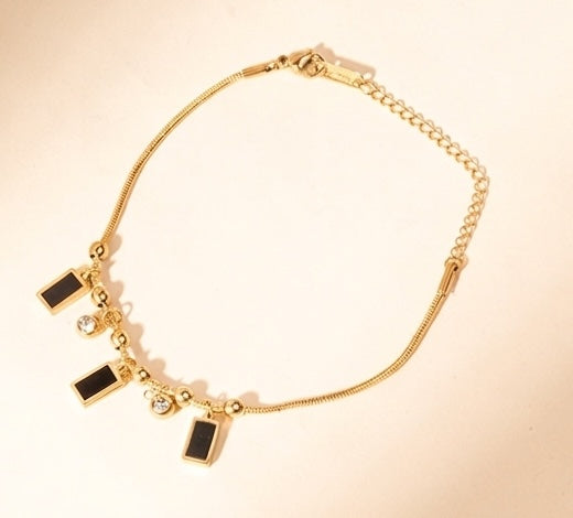 Midnight Charm Gold Anklet