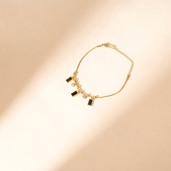 Midnight Charm Gold Anklet