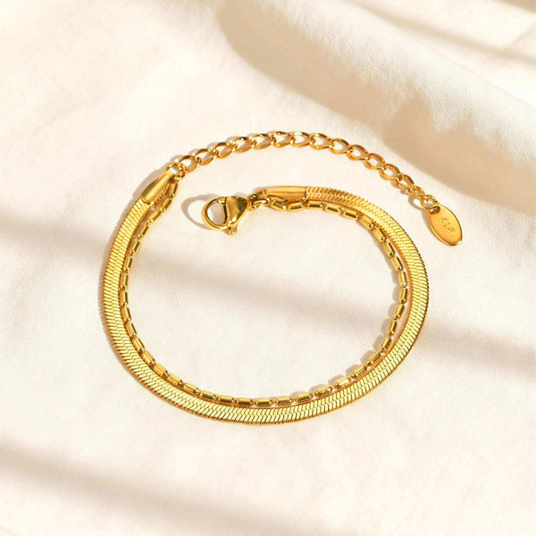 Golden Duo Layer Anklet