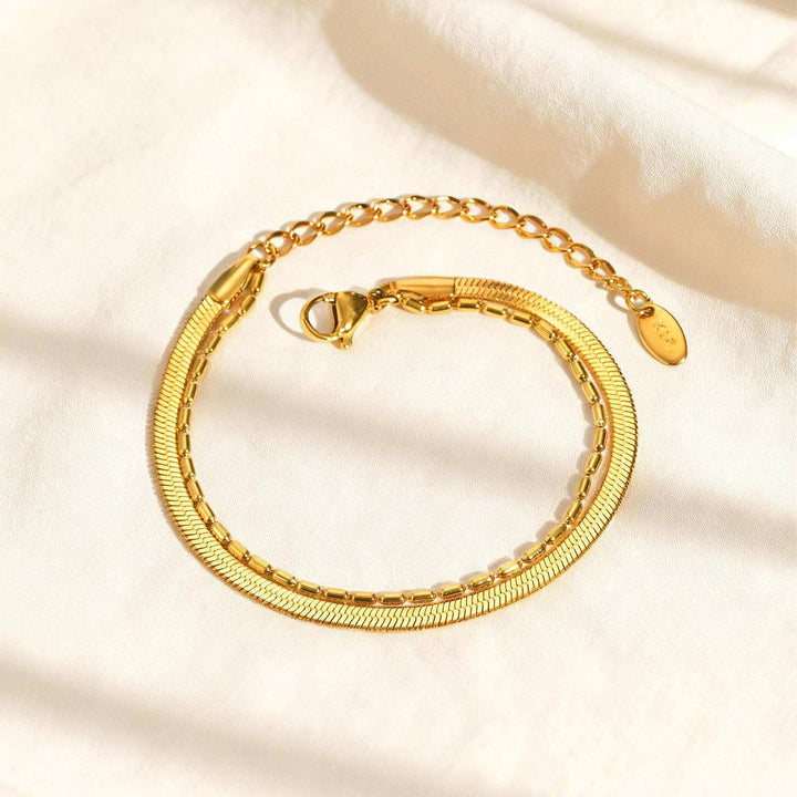 Golden Duo Layer Anklet