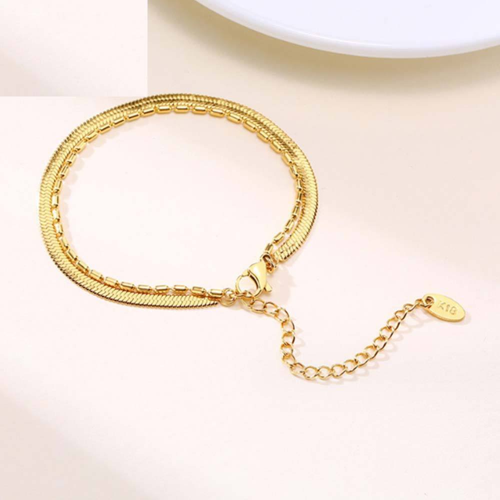 Golden Duo Layer Anklet