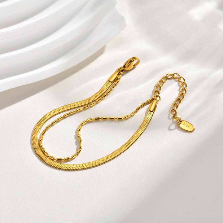 Golden Duo Layer Anklet