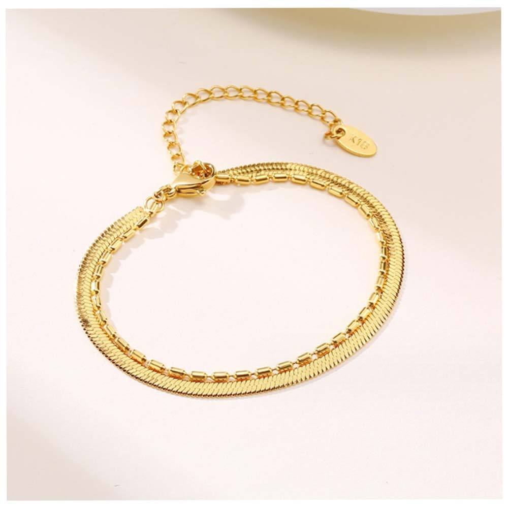 Golden Duo Layer Anklet