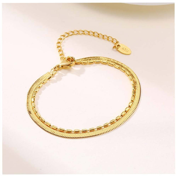 Golden Duo Layer Anklet