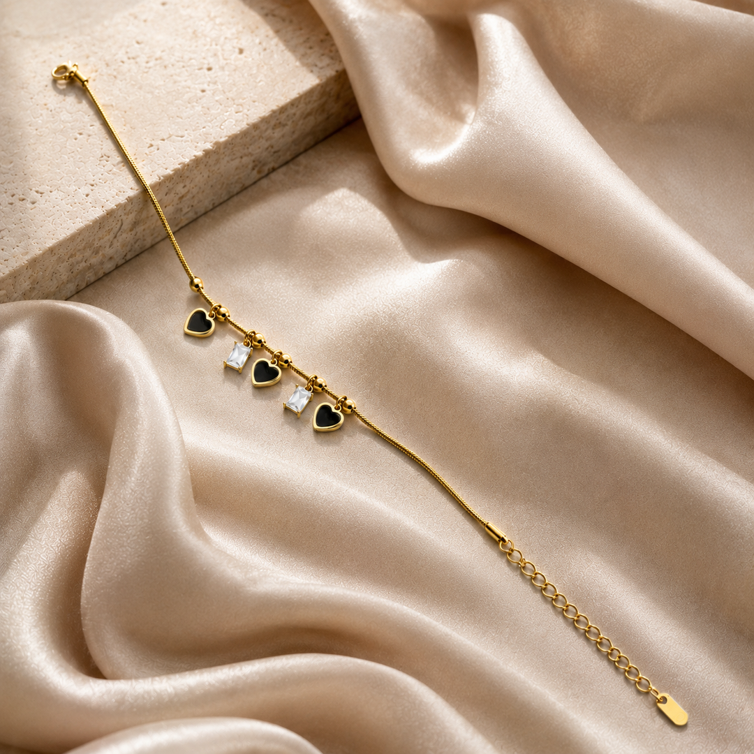 Golden Charm Cascade Anklet