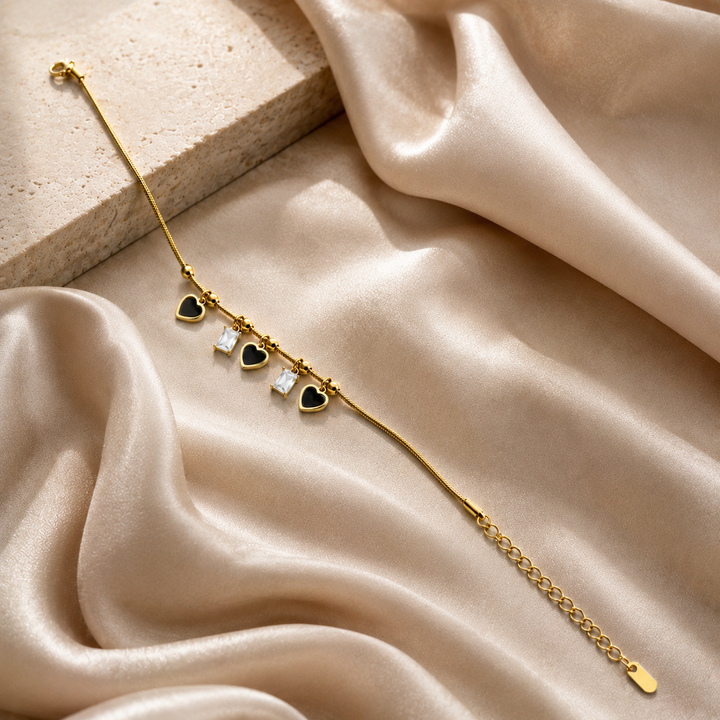 Golden Charm Cascade Anklet