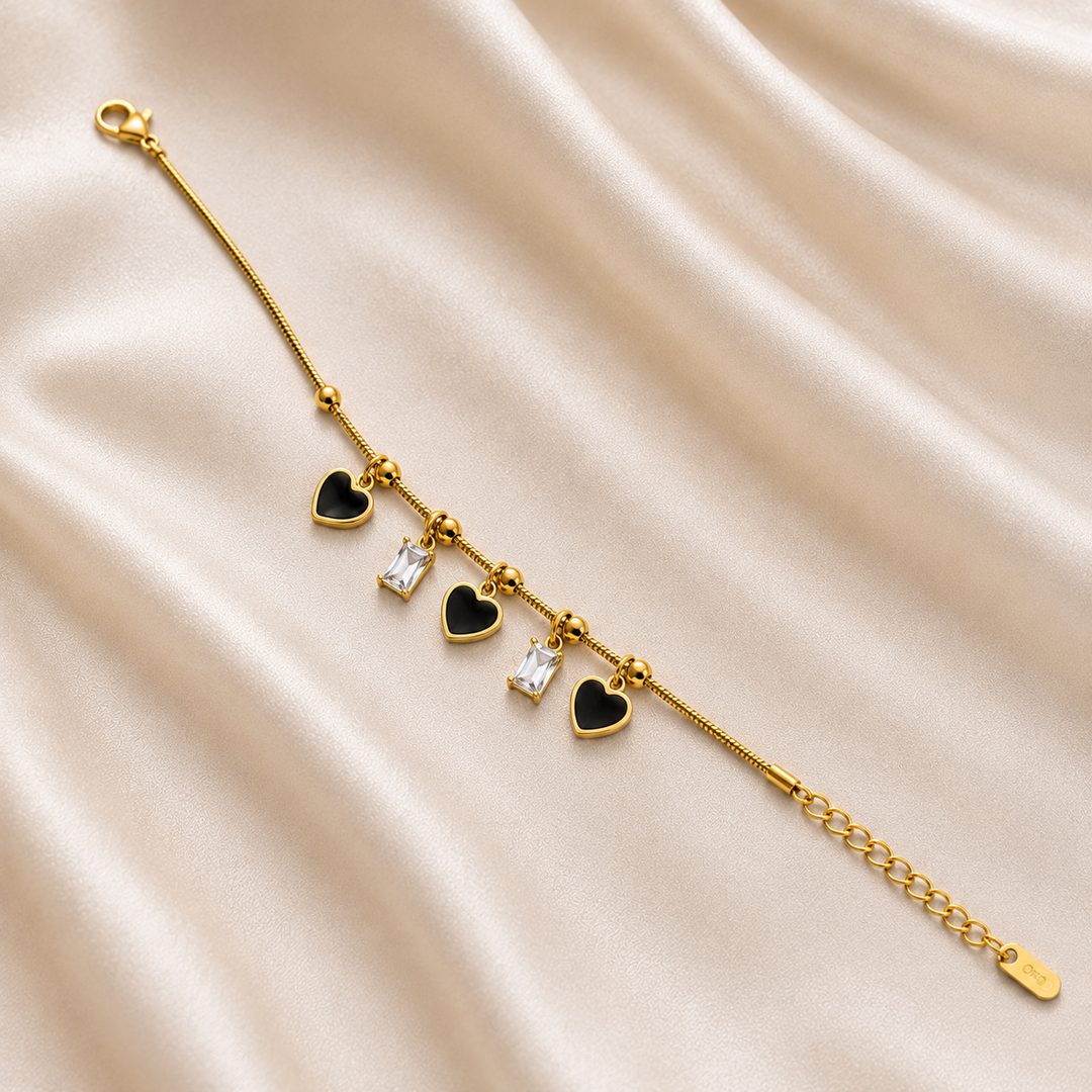 Golden Charm Cascade Anklet