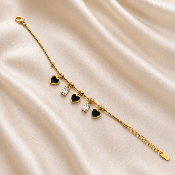 Golden Charm Cascade Anklet