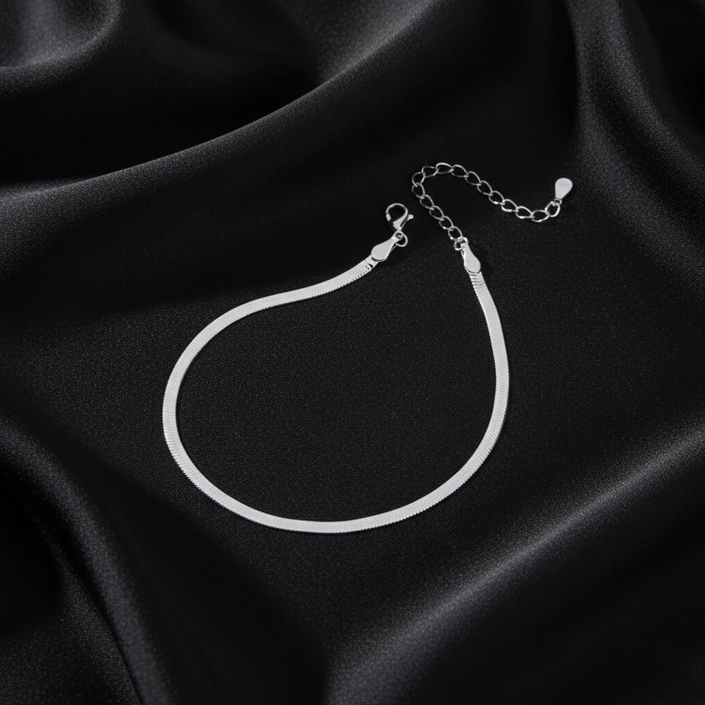 Silver Snake Chain Anklet