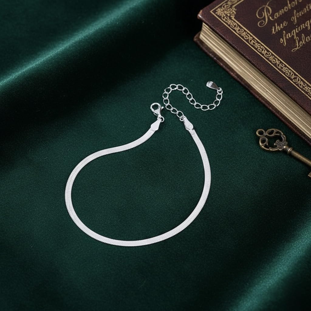 Silver Snake Chain Anklet