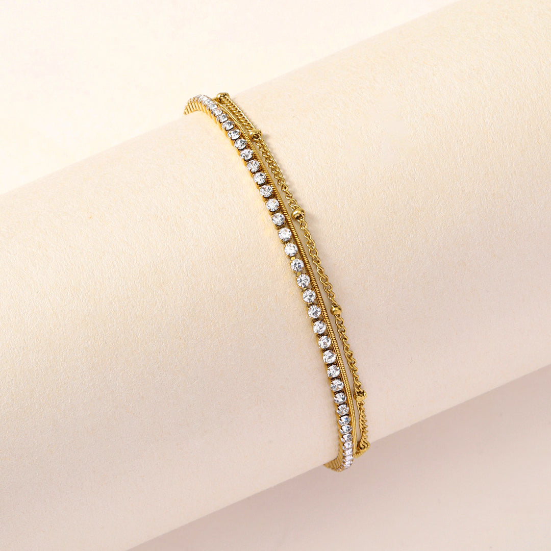 Elara Minimal Layered Anklet