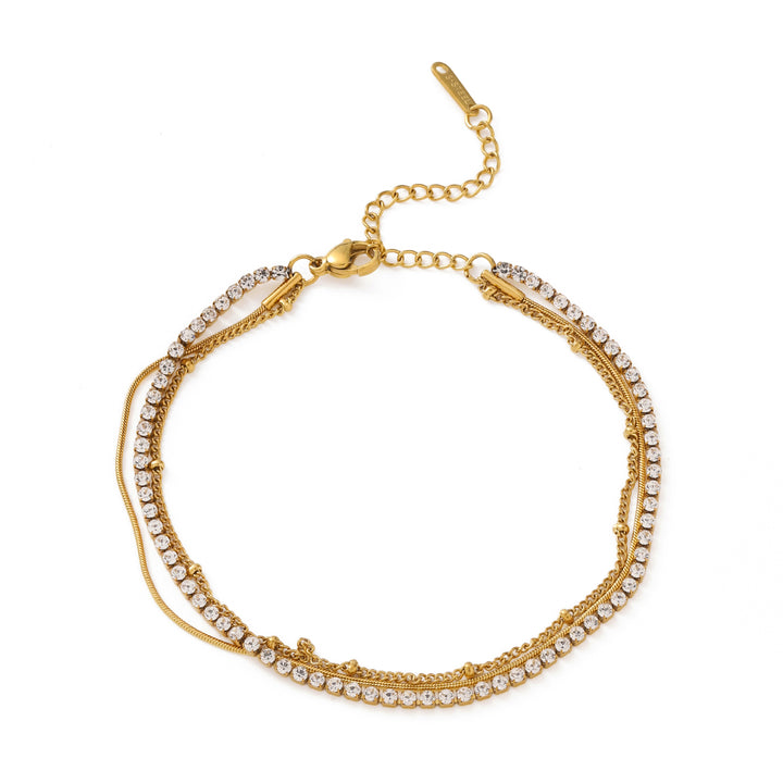 Elara Minimal Layered Anklet
